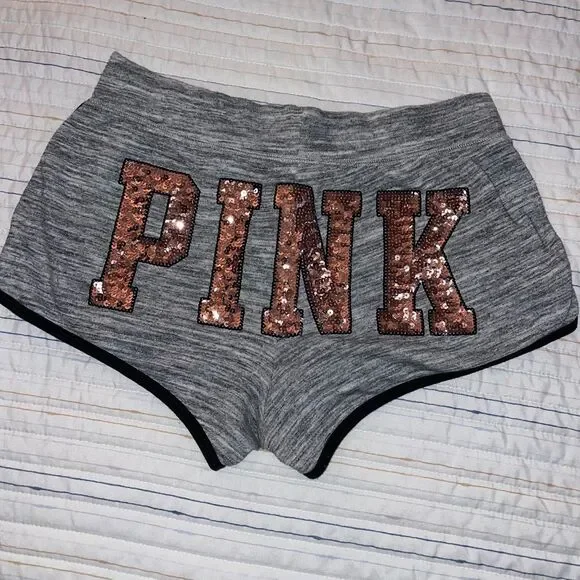 Victoria’s Secret PINK Sequin Bling Short Shorts W Pockets Size Medium - Picture 10 of 10